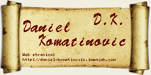 Daniel Komatinović vizit kartica